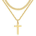 2pc Jesus Cross Necklace Set