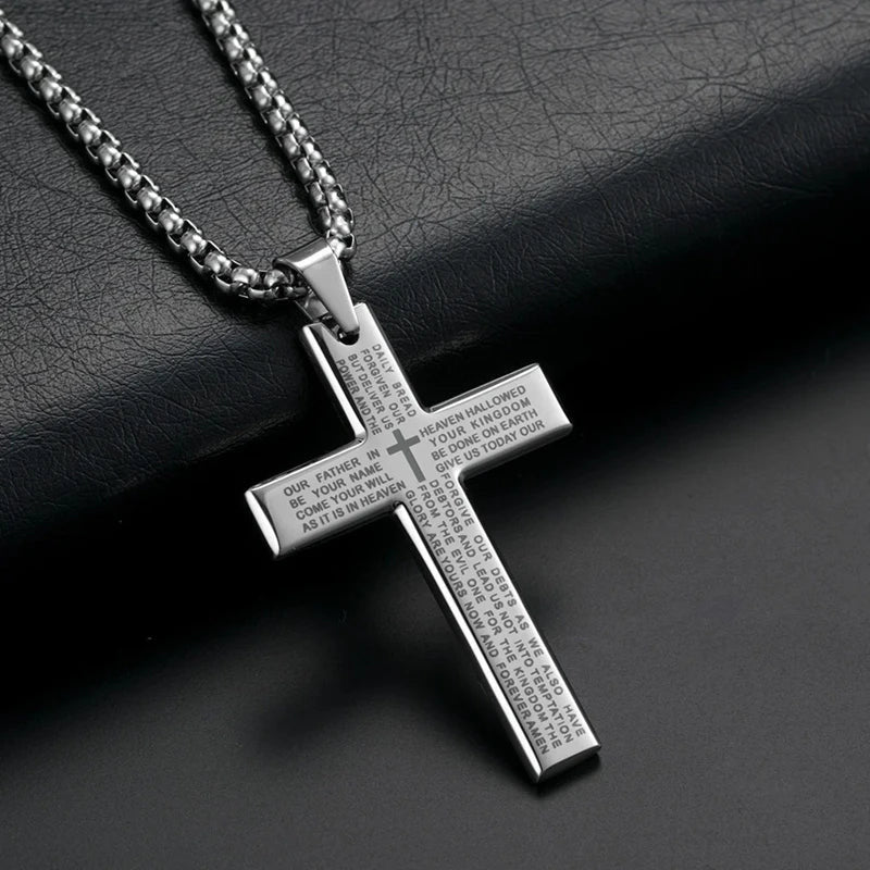EDELSTAHL "AMEN CROSS V2" KETTE - ICERAIN JEWELRY