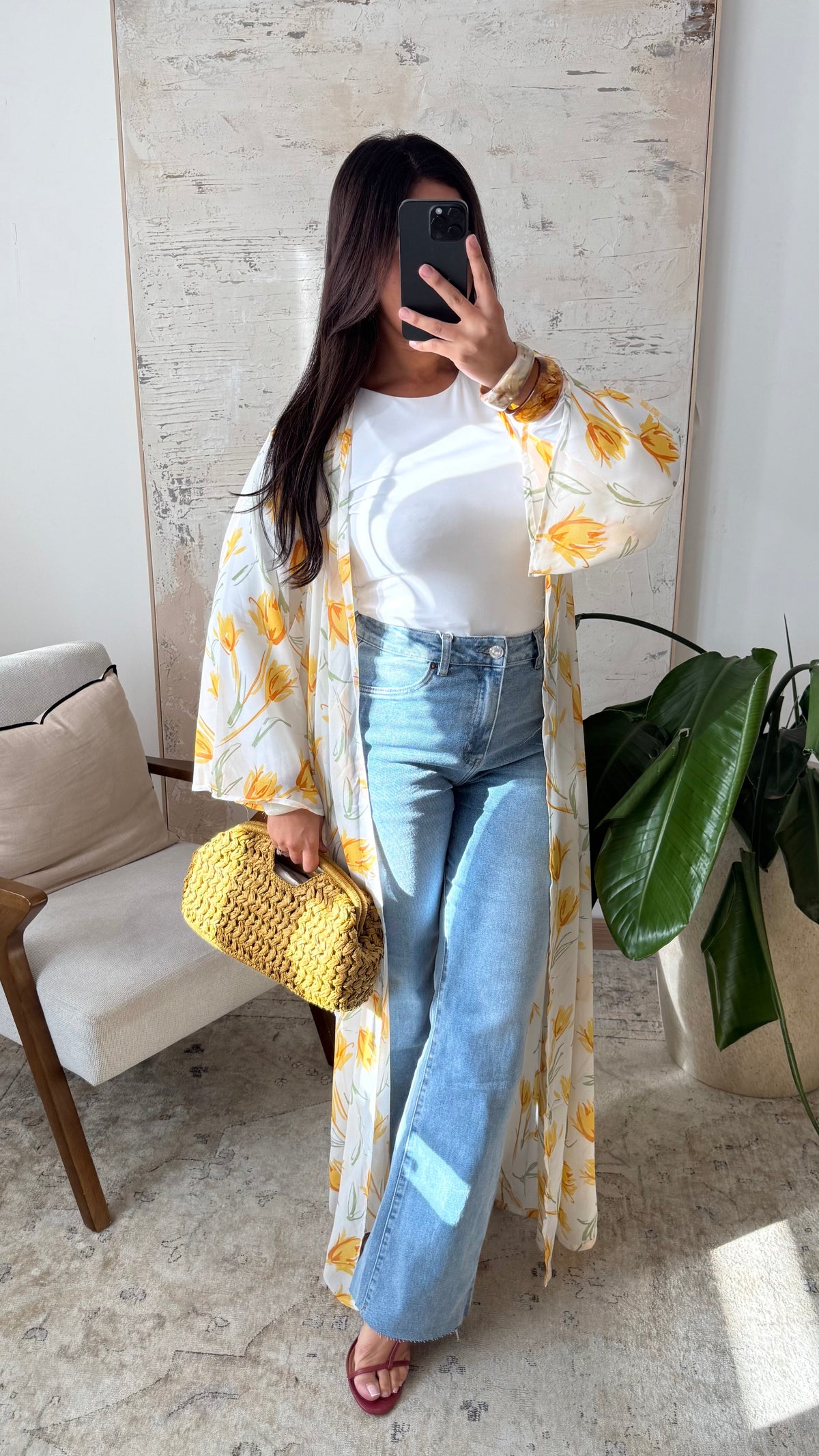 [EDITION LIMITÉE ATELIER DUBAÏ] Kimono fluide et léger en mousseline I Solara