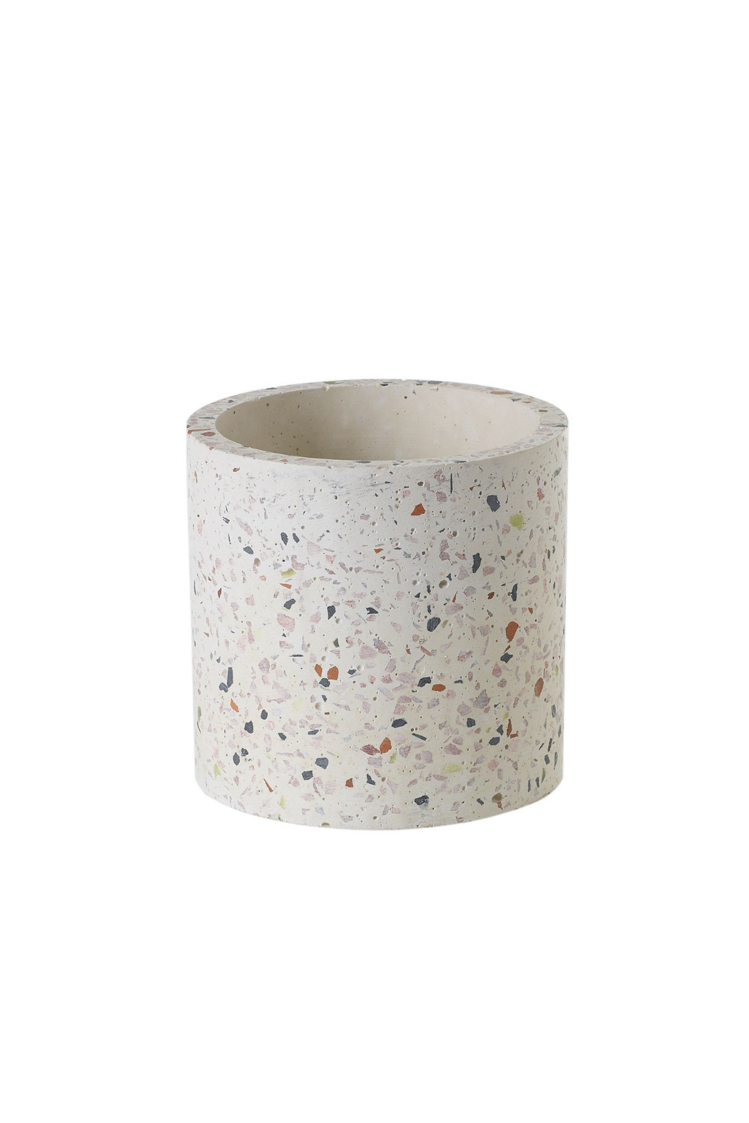 Accent Decor White Terrazzo Pot