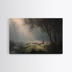 Valley Of Gentle Mercy – Framed Canvas Print – Christian Art Painting – Jesus Painting – Christian Art Canvas – Christian Wall Art – Subtle
