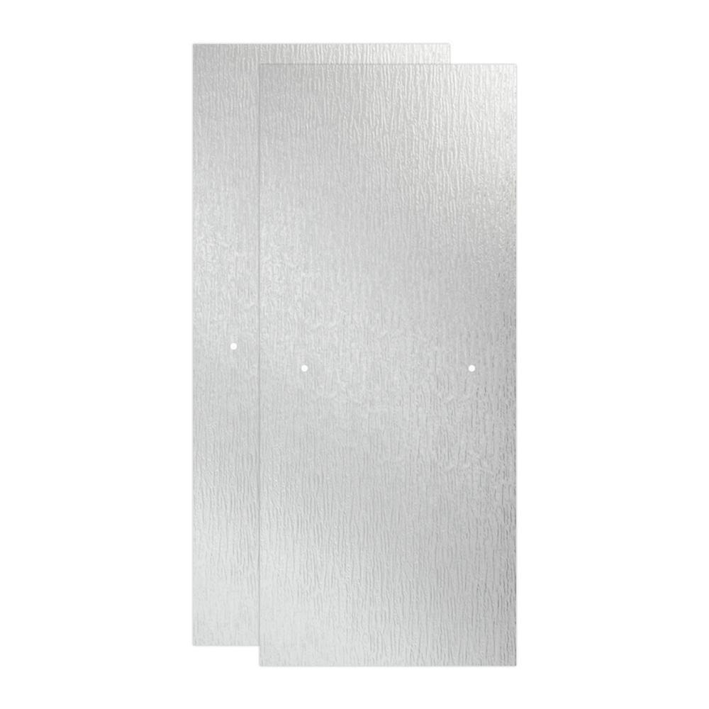 Simplicity 60 in. x 70 in. Semi-Frameless Traditional Sliding Shower Door in Bronze with Rain Glass - Super Arbor
