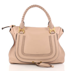 Chloe Marcie Shoulder Bag Leather Large Pink 3216401