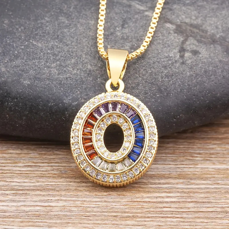 Luxe Number Rainbow Necklace