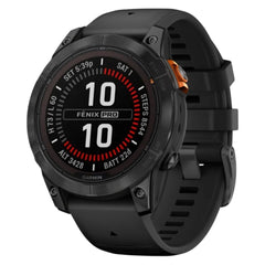 Garmin fenix 7 Pro 47mm Solar Edition Watch with Garmin Coach (Slate Gray with Black Band, No Wi-Fi)