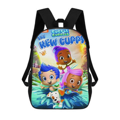 Bubble Guppies-theme Backpack, Campus style schoolbag Bookbag with  Adjustable Shoulder Straps And Large Zip Compartment, Unisex Travel Bags