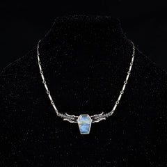Cursed Burial Ground Necklace - OOAK - Labradorite Coffin - Ready to Ship