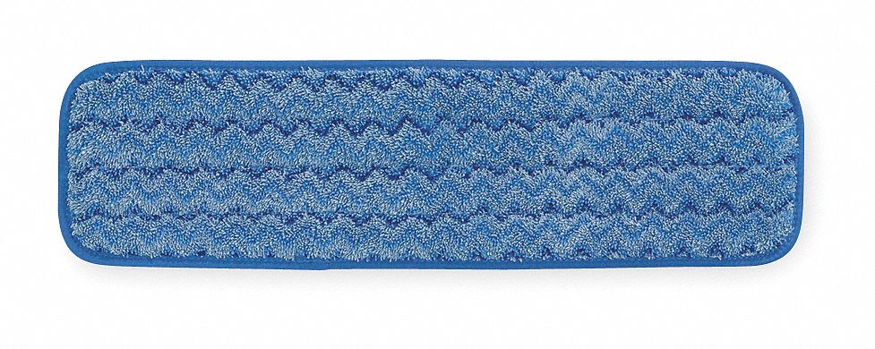 Rubbermaid Microfiber Quick Change 5" x 18" Wet Mop Head, Blue - FGQ41000BL00