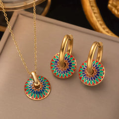 Rainbow Daisy Jewelry Set