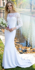 white/size/4/missy/Camille La Vie/Long Sleeve V Back Crepe Dress with Embellished Appliques/front