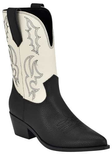 Nine West Women's YODOWN Western Boot, Silver 040, 10