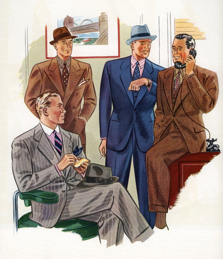 Four businessmen in an office