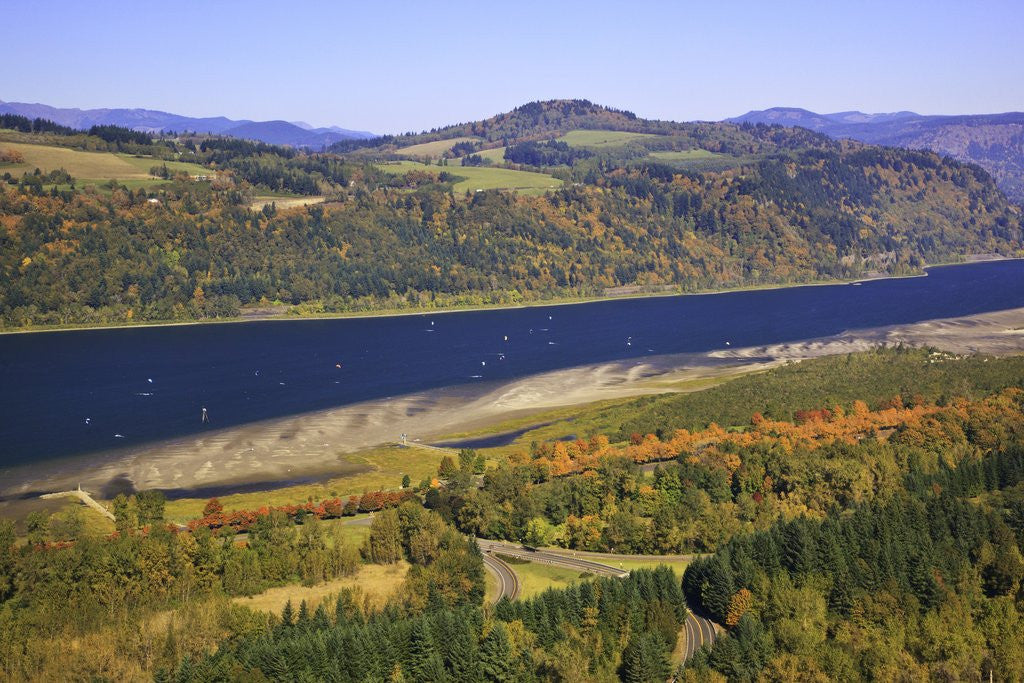Looking East up the Columbia River, Columbia River Gorge National Scenic Area, Oregon