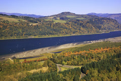 Looking East up the Columbia River, Columbia River Gorge National Scenic Area, Oregon
