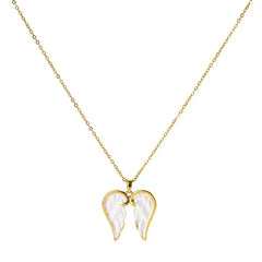 Pearl Angel Wing Necklace