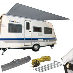 BO-CAMP Sonnensegel XL Wohnwagen Wohnmobil Markise Vordach Keder Bus 4,6 x 2,4 m