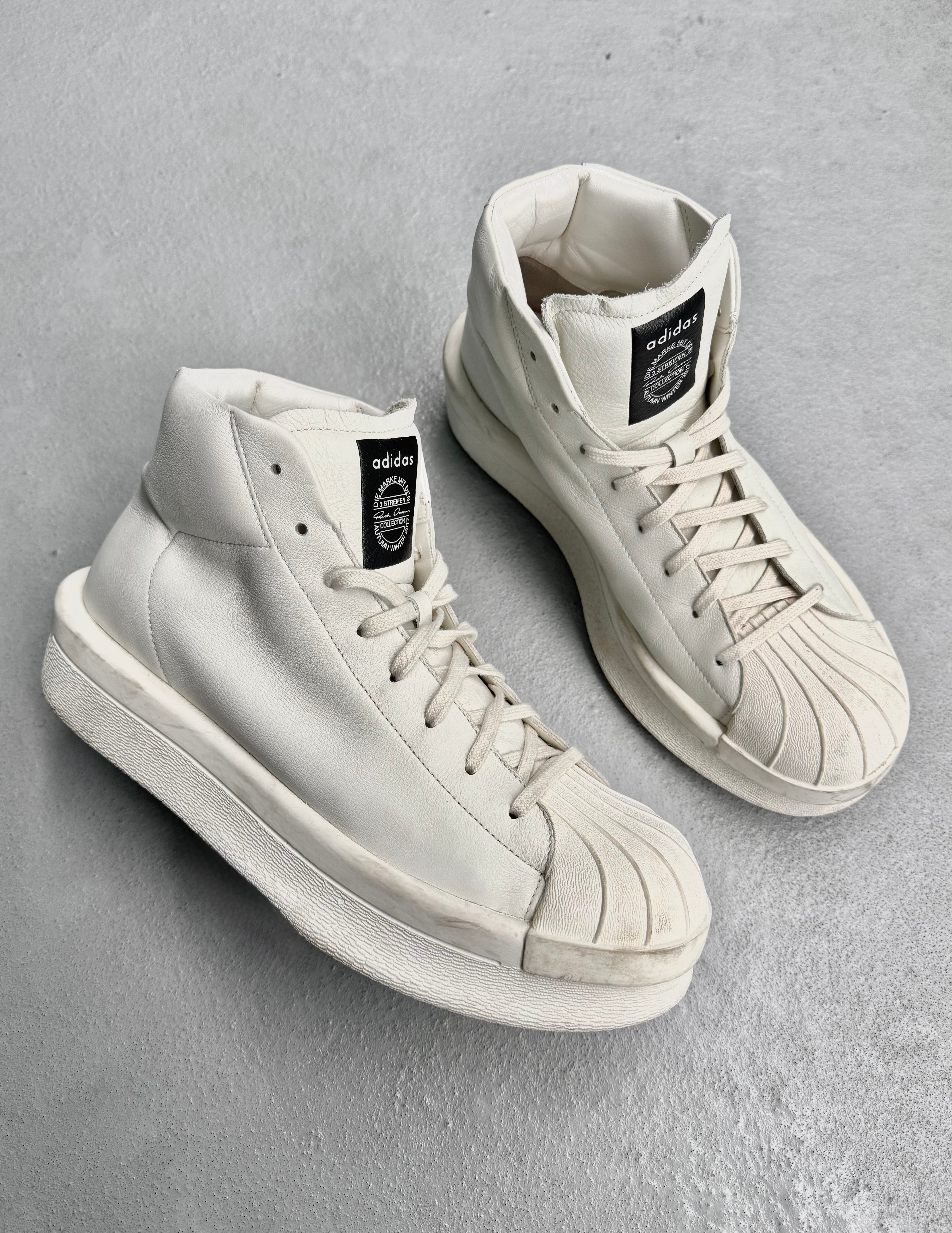 Rick Owens x adidas SS18 “MASTODON” ‘Pro Model II’ Leather Platform Sneakers | Archive Fashion Toronto