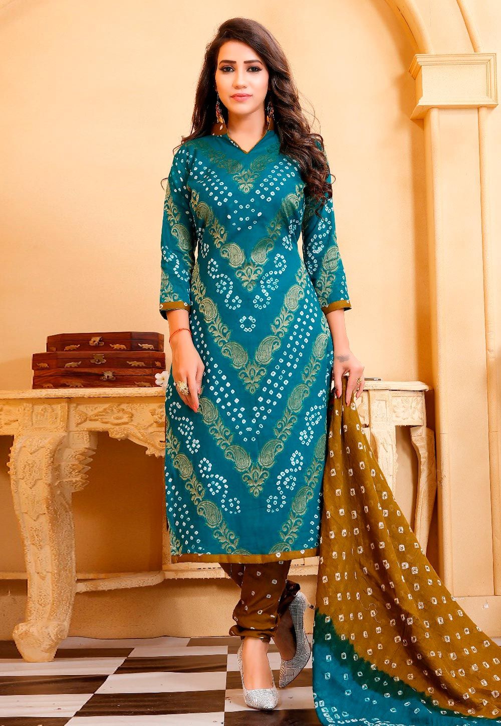 Bandhani Dress Neck Pattern Design Bandhani Dress Back Neck Designs Boat Neck  Neck Pattern For