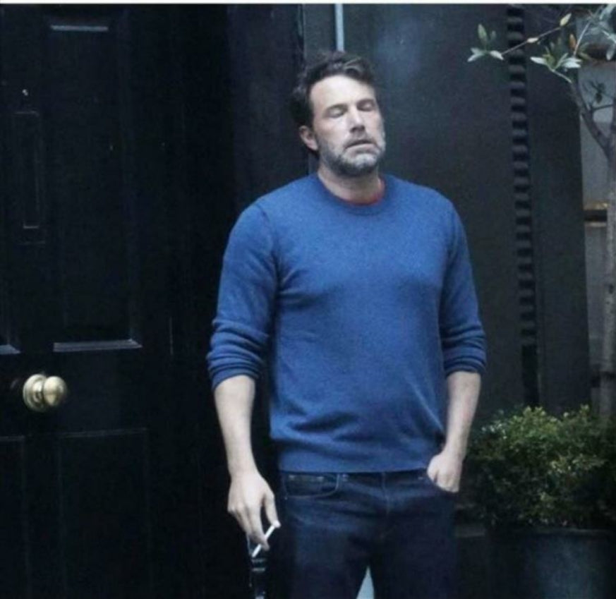 Relieved Guy Smoking Blank Template