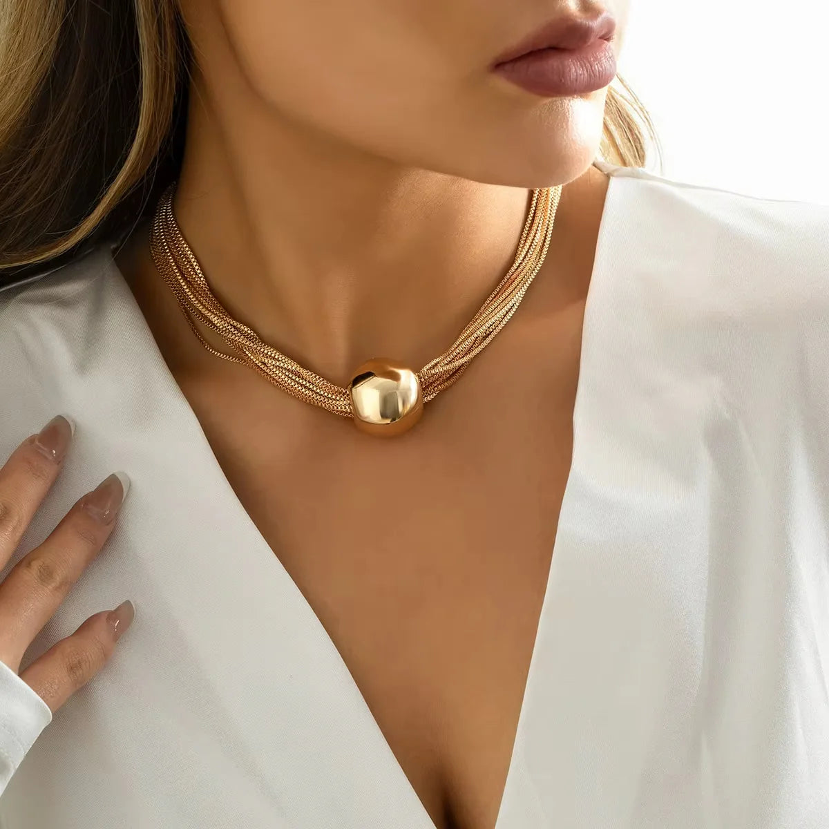 Twisted Chunky Ball Necklace