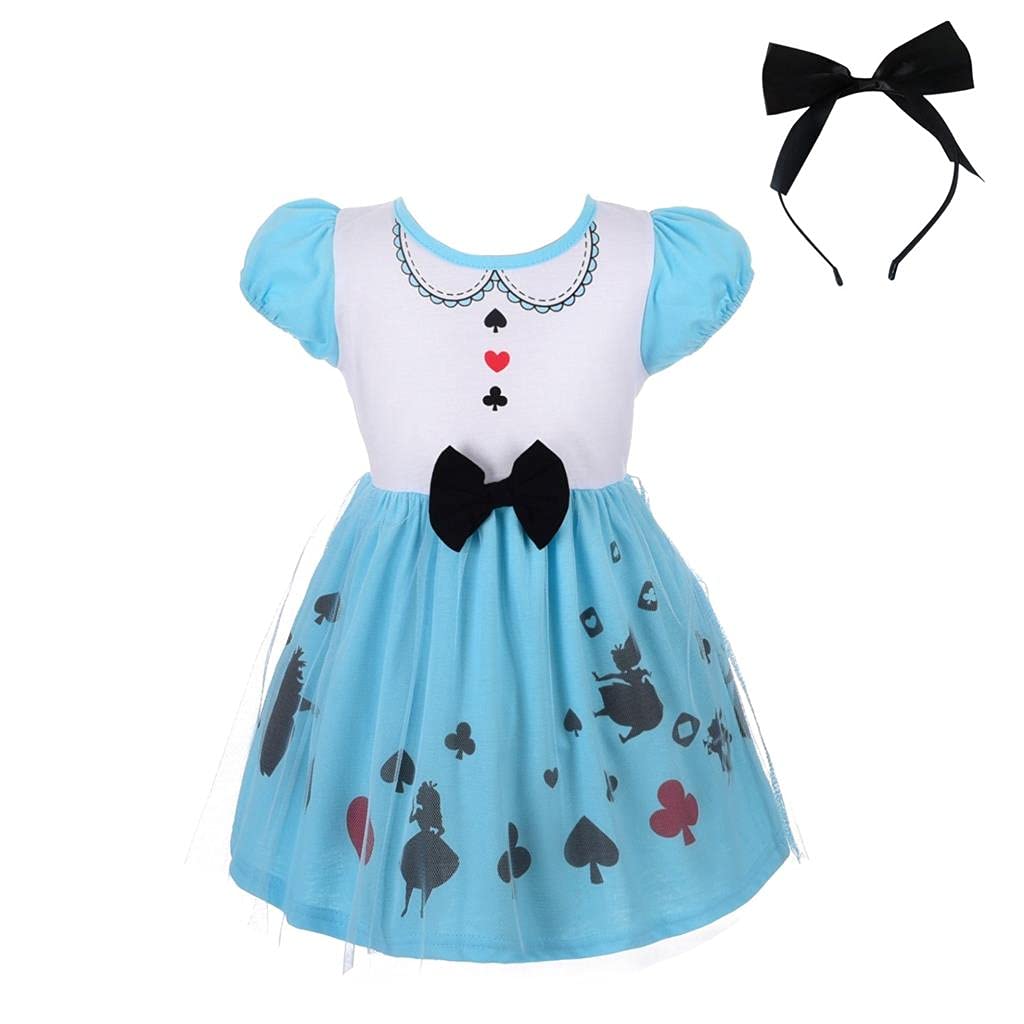 Dressy Daisy Princess Dress Up Clothes Halloween Fancy Party Tulle Skirt Summer Outfit With Hair Hoop For Toddler Girls Size 2T,