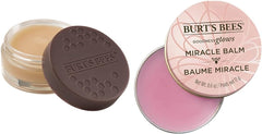 Burt's Bees Overnight Intensive Lip Treatment For Dry, Chapped and Cracked Lips & 100% Natural Origin Goodness Glows Miracle Balm, softens Dry Skin -17g Tin, 1 Count