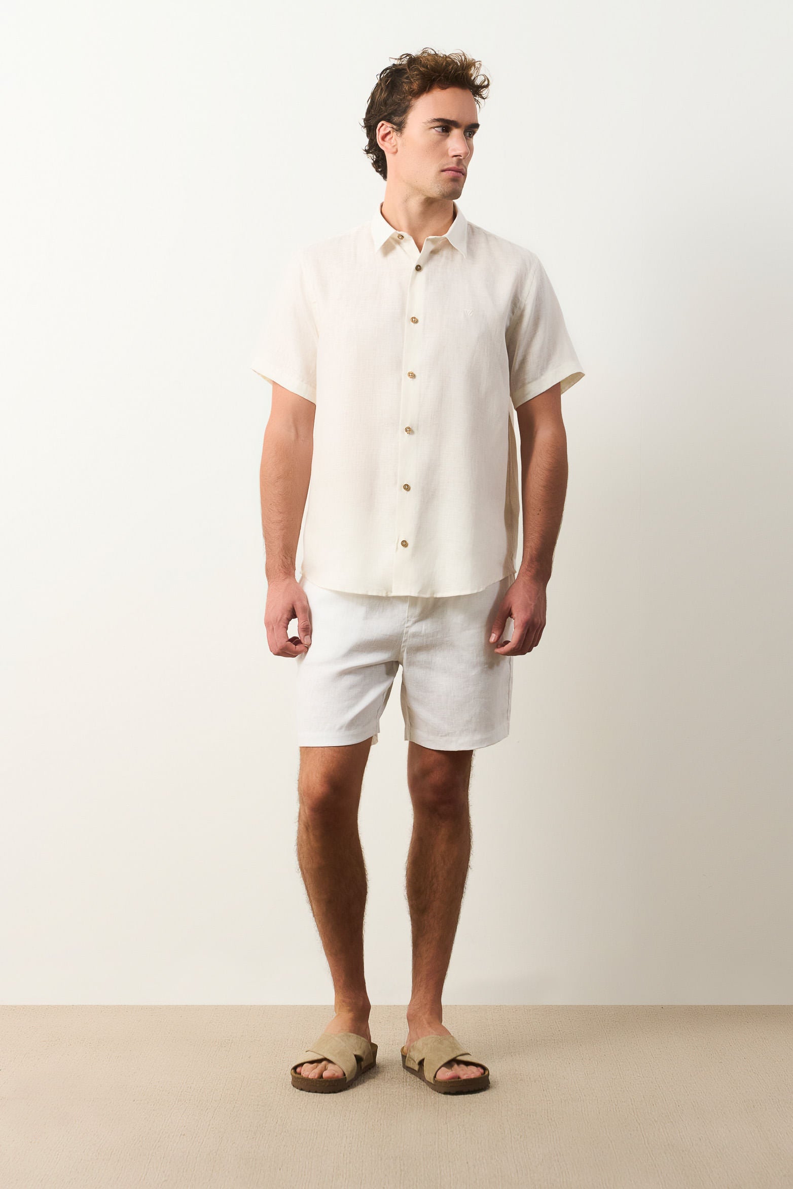 Siena short-sleeve linen shirt for men