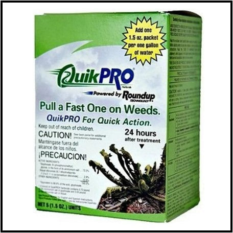 Roundup Quikpro Herb 5 x 1.5 oz (1.5 oz makes one gallon) EPA  524-535