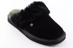 Warmbat Warmbat - Flurry - Dames slippers Vrouwen - zwart nubuck/suede