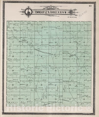 Historic Map : Dawson County Nebraska, County Atlas Map, Township 12 N. Range XXIV W. 1904 - Vintage Wall Art