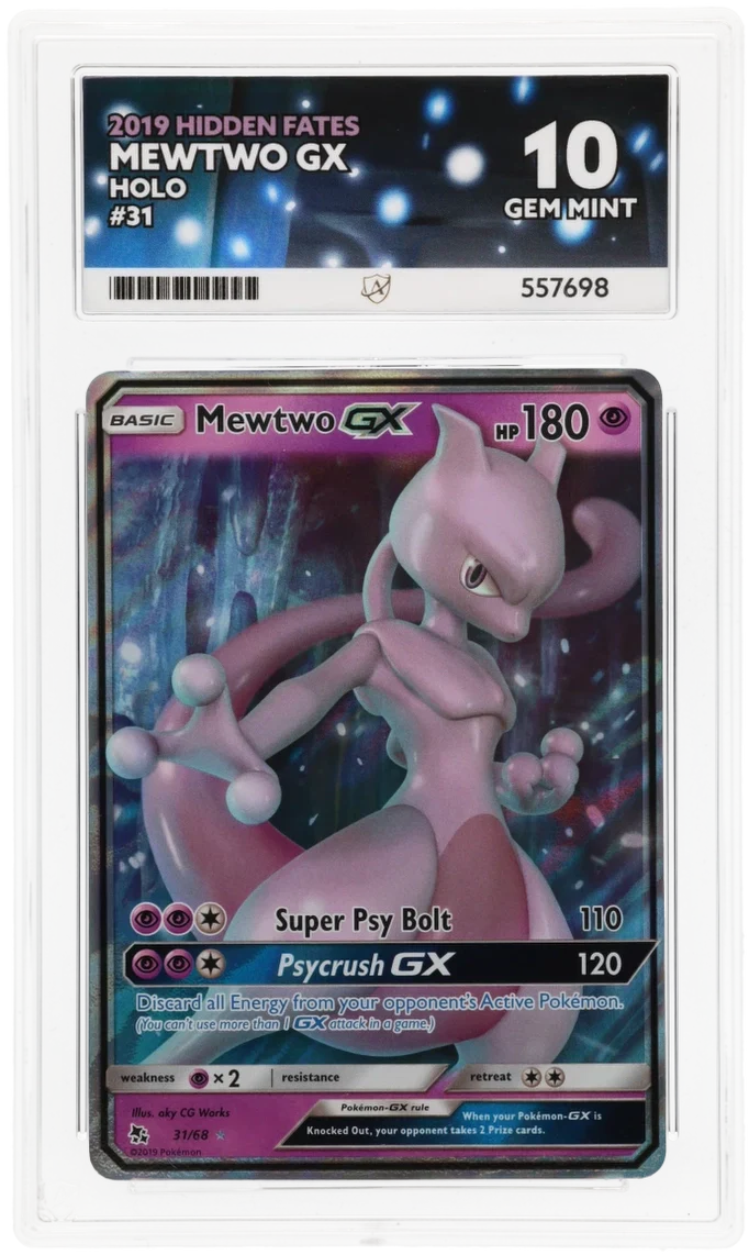 Pokemon Graded Card - Mewtwo GX 31/68 - Ace Gem Mint 10 (557698) - stylecreep.com