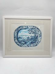 PRINT NEW YORK BLUE IN WHITE FRAME