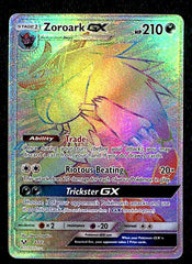 Zoroark GX Rainbow Rare Shining Legends 77/73, NM Pokemon Card