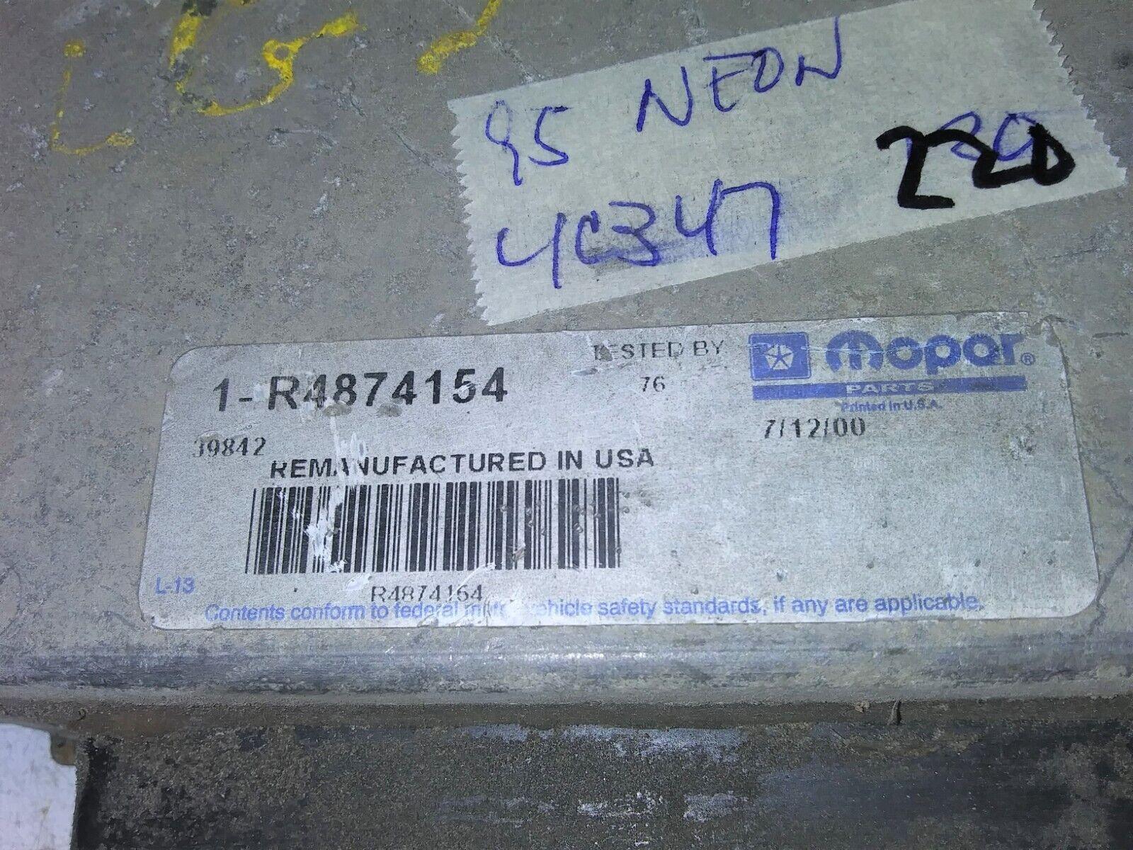 1995 Dodge or Plymouth Neon ecm ecu computer R4874154 - Swan Auto