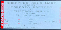 1996 Toronto Raptors vs Chicago Bulls NBA Ticket SkyDome Michael Jordan 38 Pts