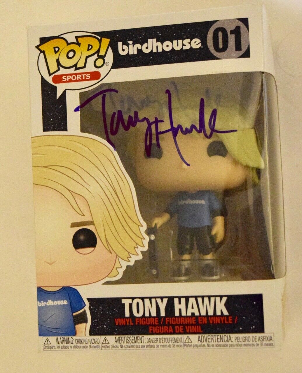 Tony Hawk Signed Autographed Birdhouse 01 Funko Pop Figure PSA/DNA COA B
