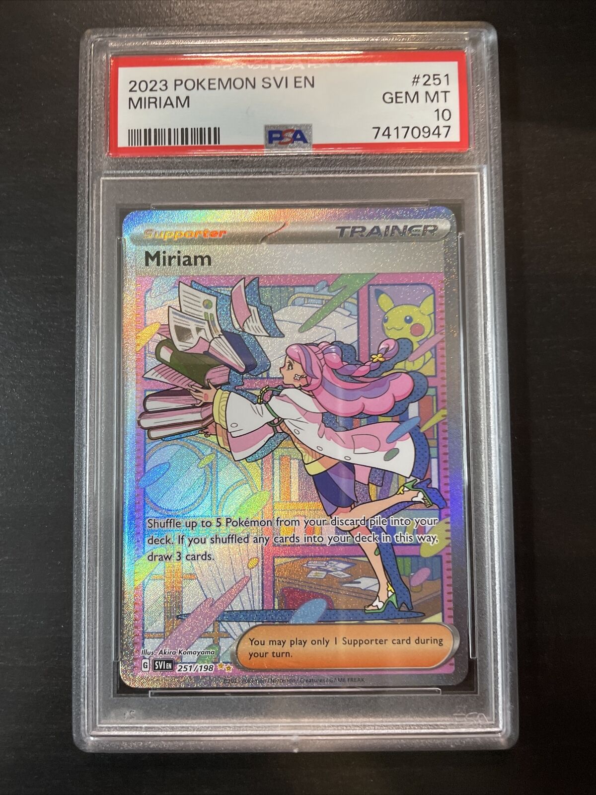 PSA 10 GEM MINT Miriam SCARLET VIOLET BASE 251 SPECIAL RARE Pokemon Card