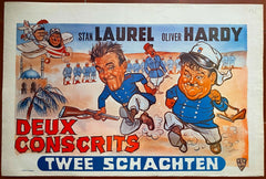 Affiche Belge LES CONSCRITS The Flying Deuces LAUREL & HARDY Légion Désert 37x55