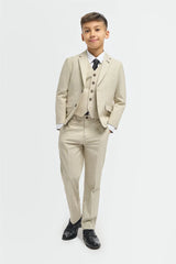 Driedelig pak voor kinderen - Hampton Beige