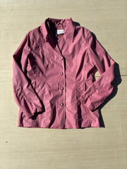 pink white stag fitted jacket, m