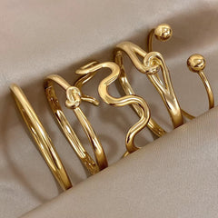 5pc Slim Knot Bracelet Stack