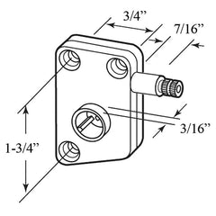 Operator for Awning Louver Windows Slanted Sill Left-Hand
