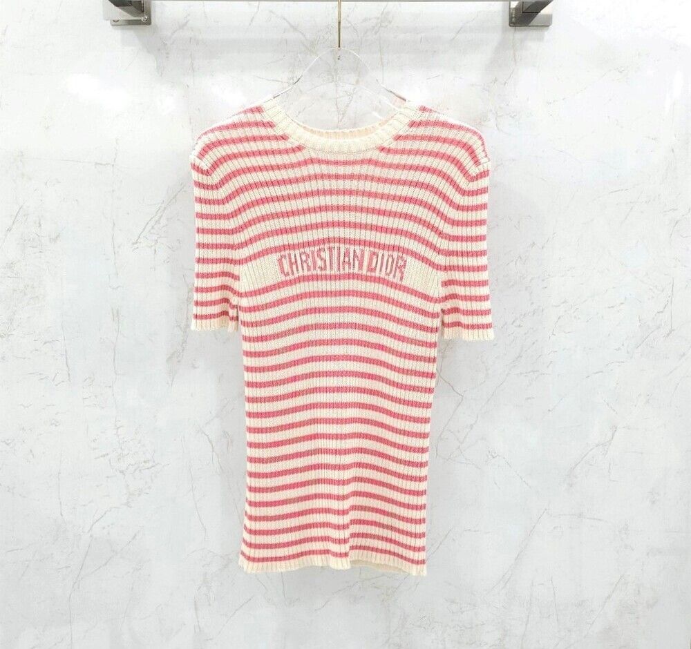 Dior Riviera Short Sleeve Knit Coral 444S15AM779 151688823