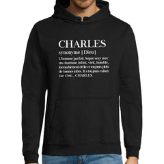 Sweat à capuche Charles | Prénom Définition - Planetee