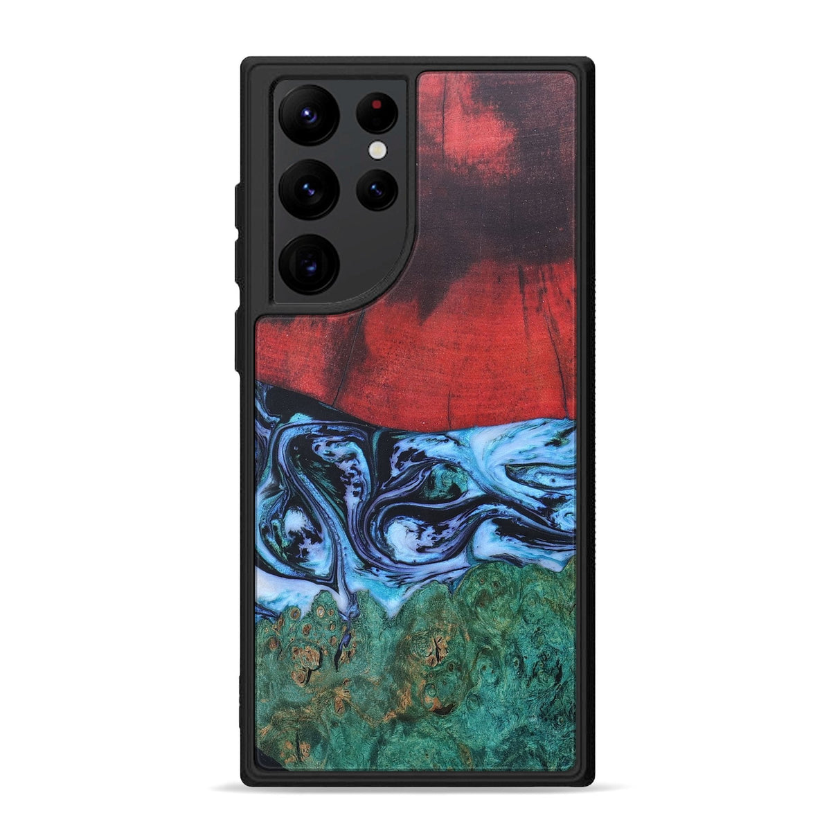 Galaxy S22 Ultra Wood+Resin Phone Case - Zaiden (Blue, 659900)