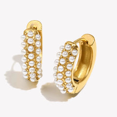 Pearl Hoop Earrings