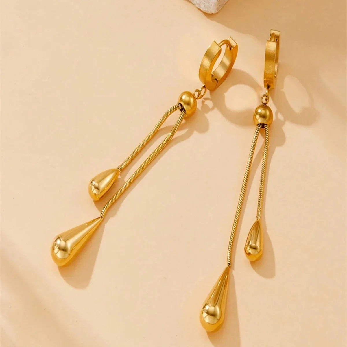 3pc Dangling Drops Necklace & Earrings Set