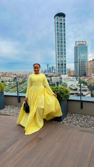 Tara crepe dress maxi