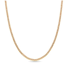 Gargantilla plata dorada cuajada de circonitas champagne