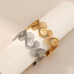 Hollow Heart Cuff Bracelet